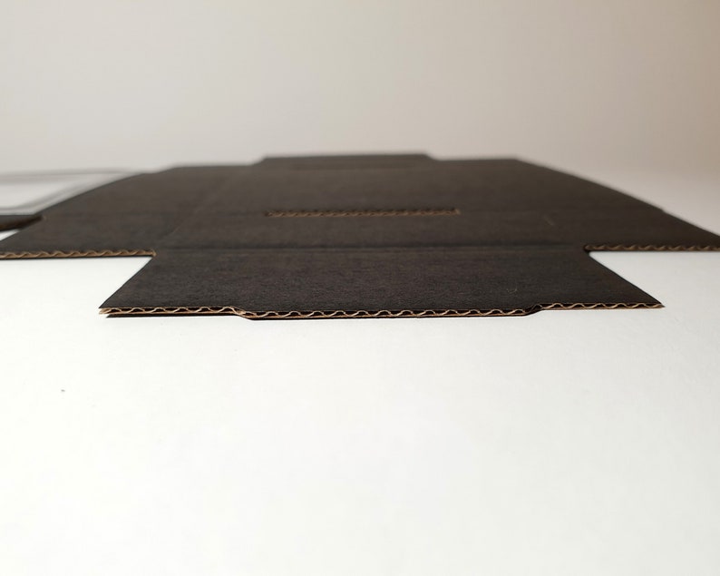 Black Cardboard Gift Boxes With Transparent Window and Lid Etsy