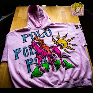 Homage to Ralph Lauren Hand painted custom to order - Made by hand, made to order.