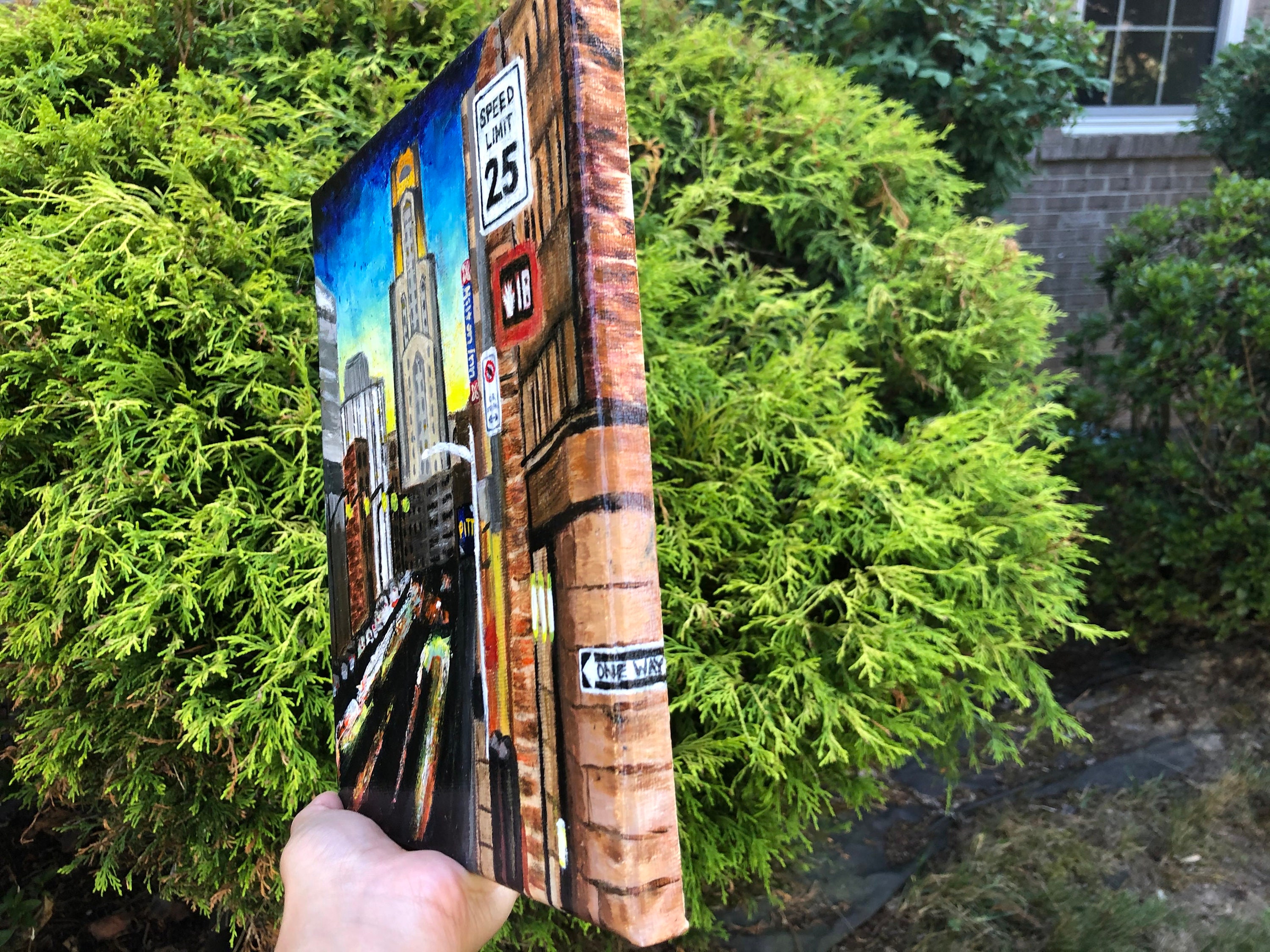 Pintura de la Universidad de Pittsburgh Oakland PA | Etsy