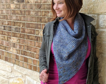 Nearshore Asymmetric Triangular Shawl Crochet Pattern PDF Instant Download