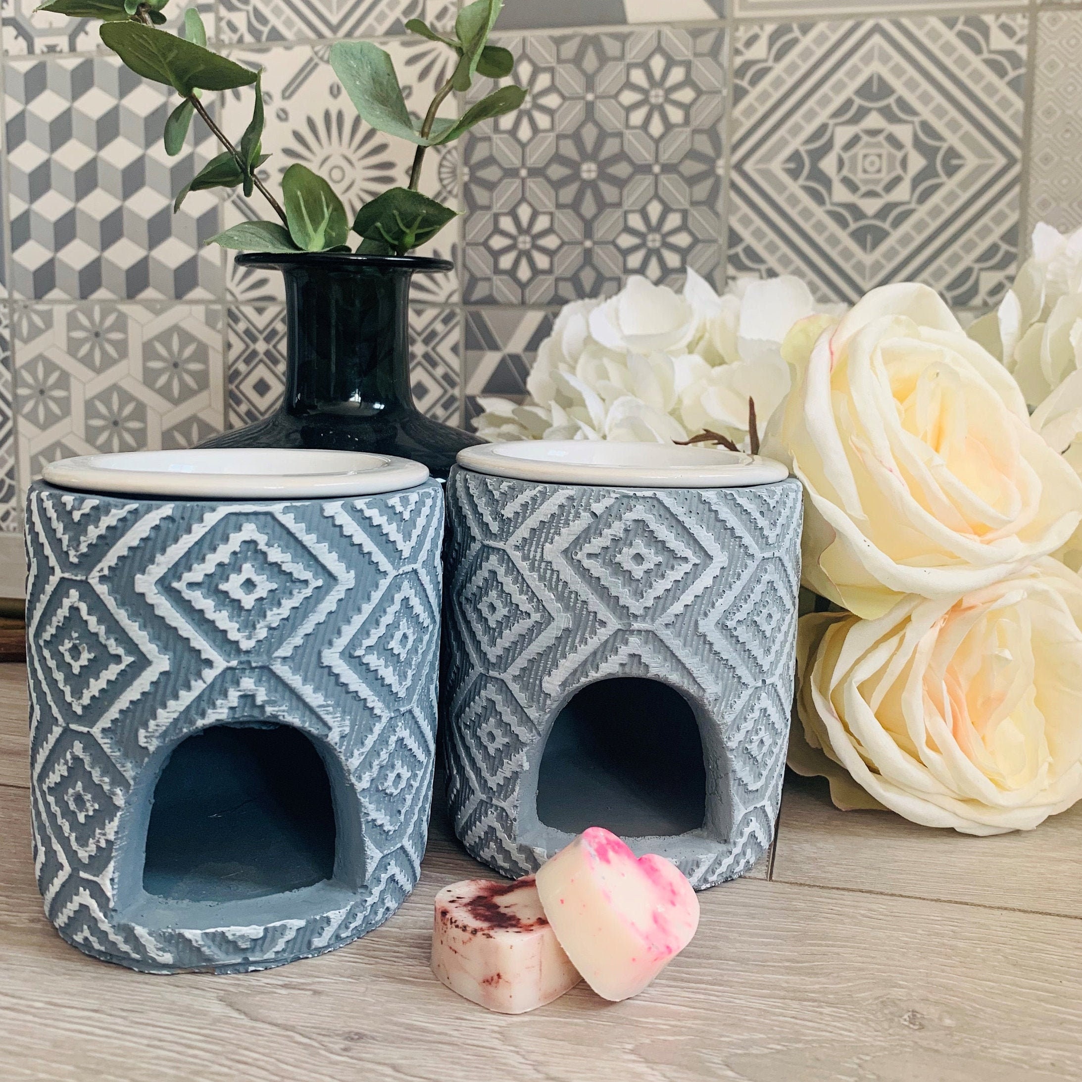 Grey Wax Melt Burner Etsy UK