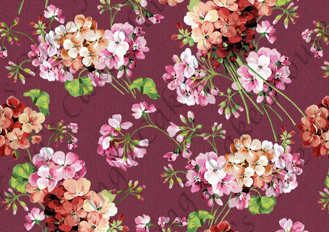 Floral Cake Wrap Edible Icing Sheets Set of 2. Flower Cake Etsy