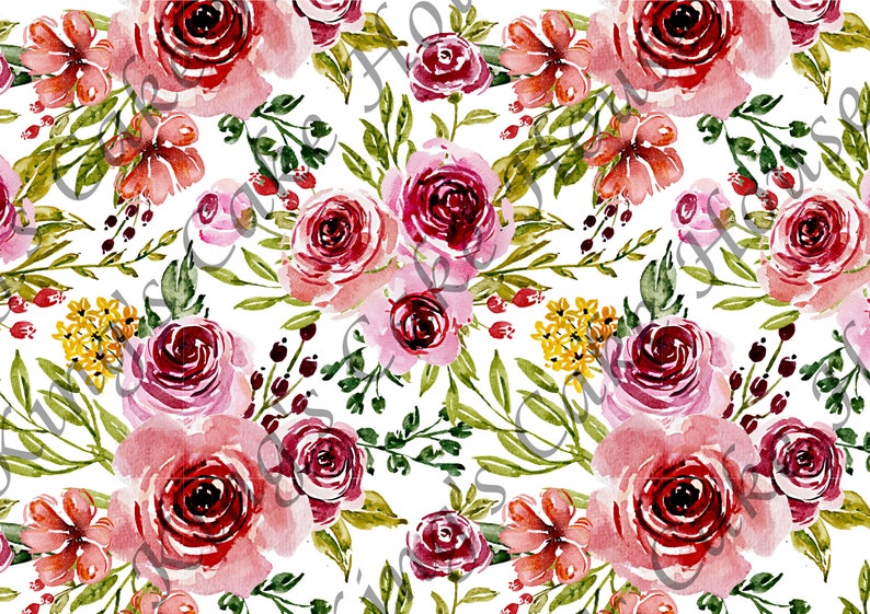 Floral Cake Wrap Edible Icing Sheets Set of 2. Flower Cake Etsy