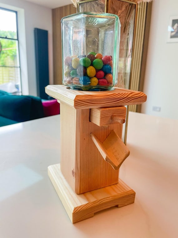 Wooden Peanut Dispenser, Handmade Rustic Nut Dispenser, Quirky Eco