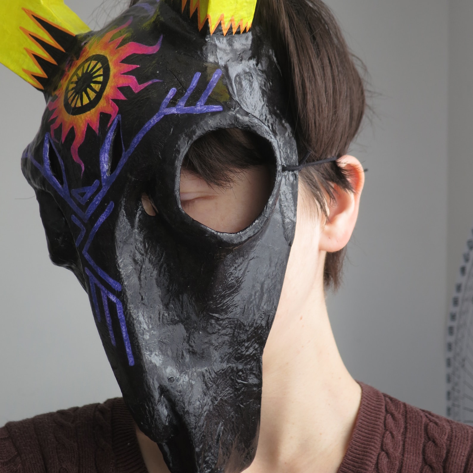 Animal skull maskmasquerade mask gazelle with lightning Etsy