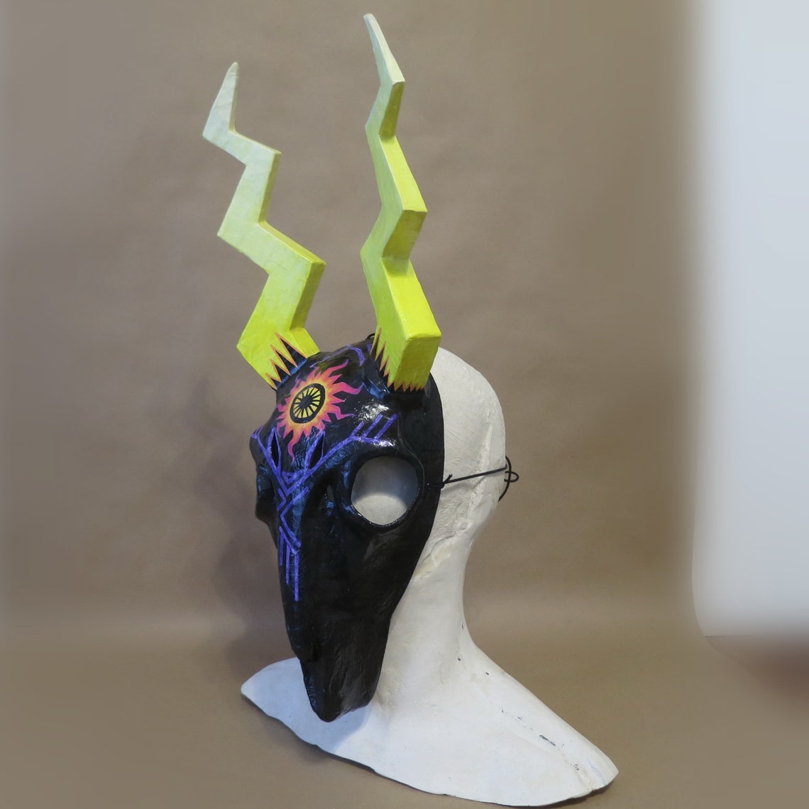Animal skull maskmasquerade mask gazelle with lightning Etsy