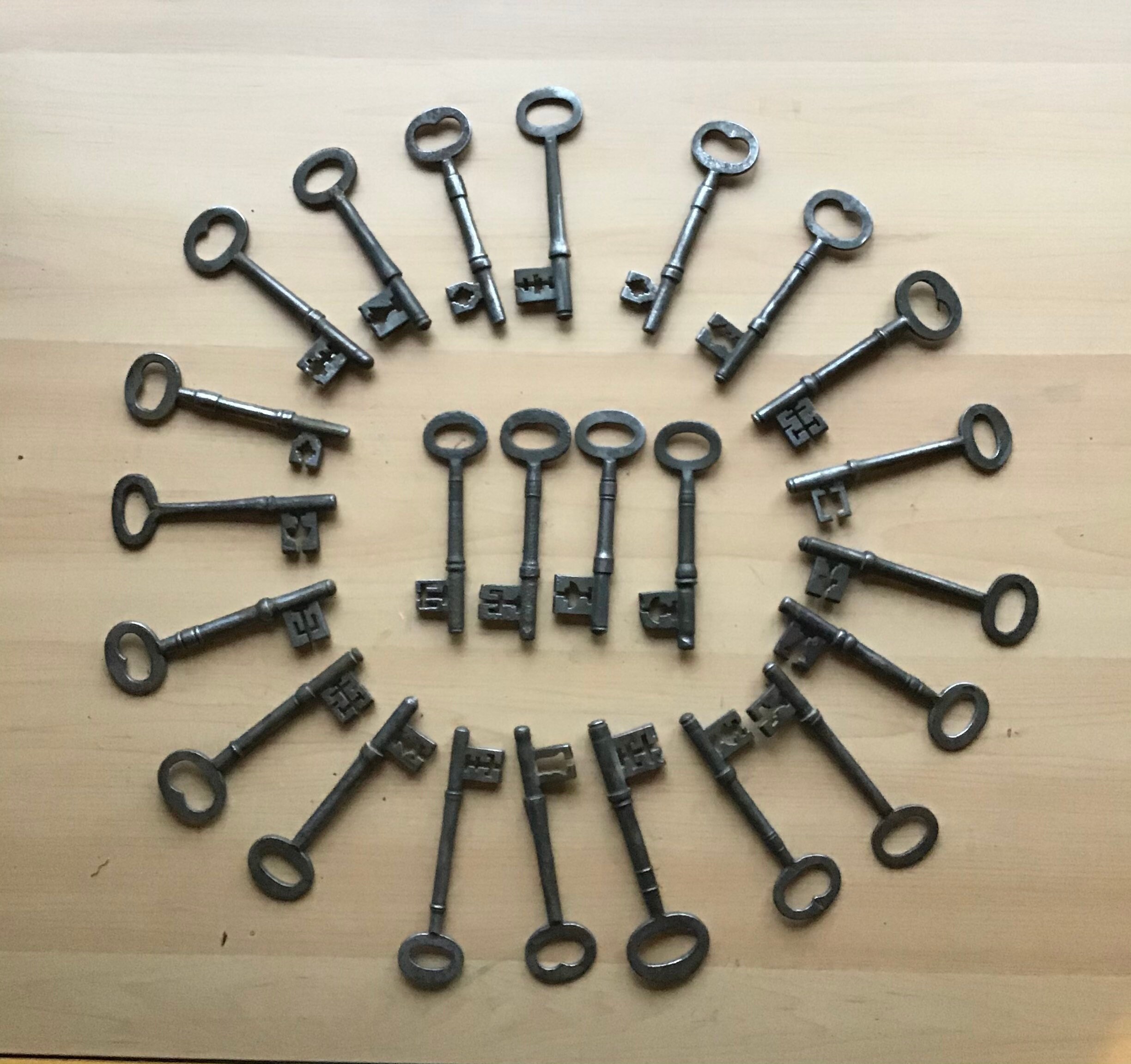 Original Reclaimed Victorian Steel Rim Lock Keys Etsy