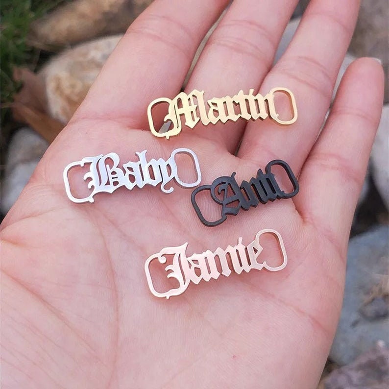Personalized Lacelock Gift Couple Shoe Buckle Personalized Shoe Charm Customized Name Shoelace Charm Shoe Accessories