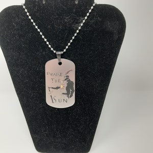Dark Souls Demon Souls Praise the Sun Dog Tag Necklace