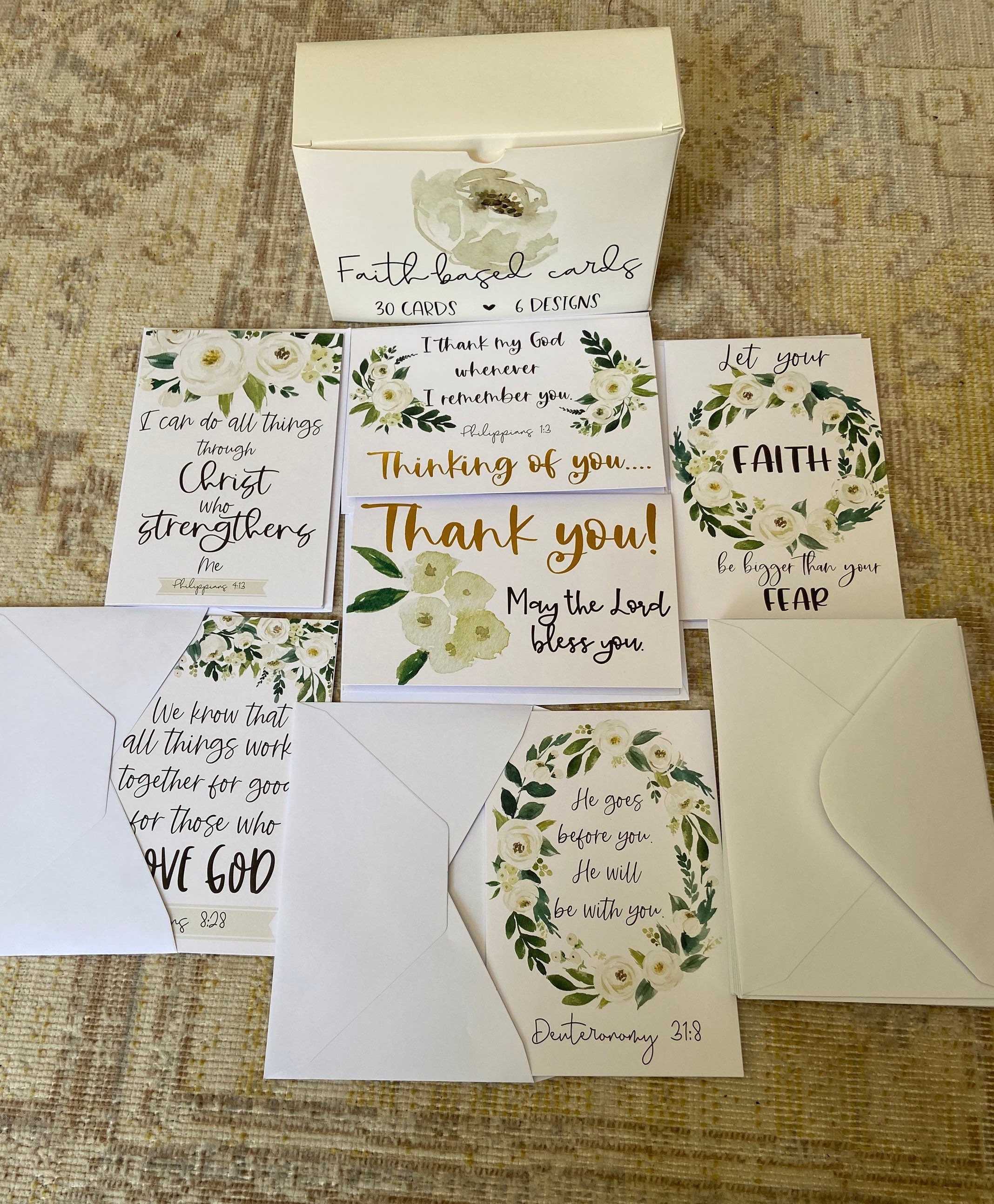 Thinking of you card set scripture greeting cards scripture | Etsy
