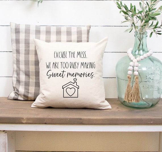 Farmhouse Pillow Cover 18x18 20x20 Farmhouse Pillow for Entryway Pillow for Living Room Farmhouse Pillow Cushion Cover Shabby Chic Etsy