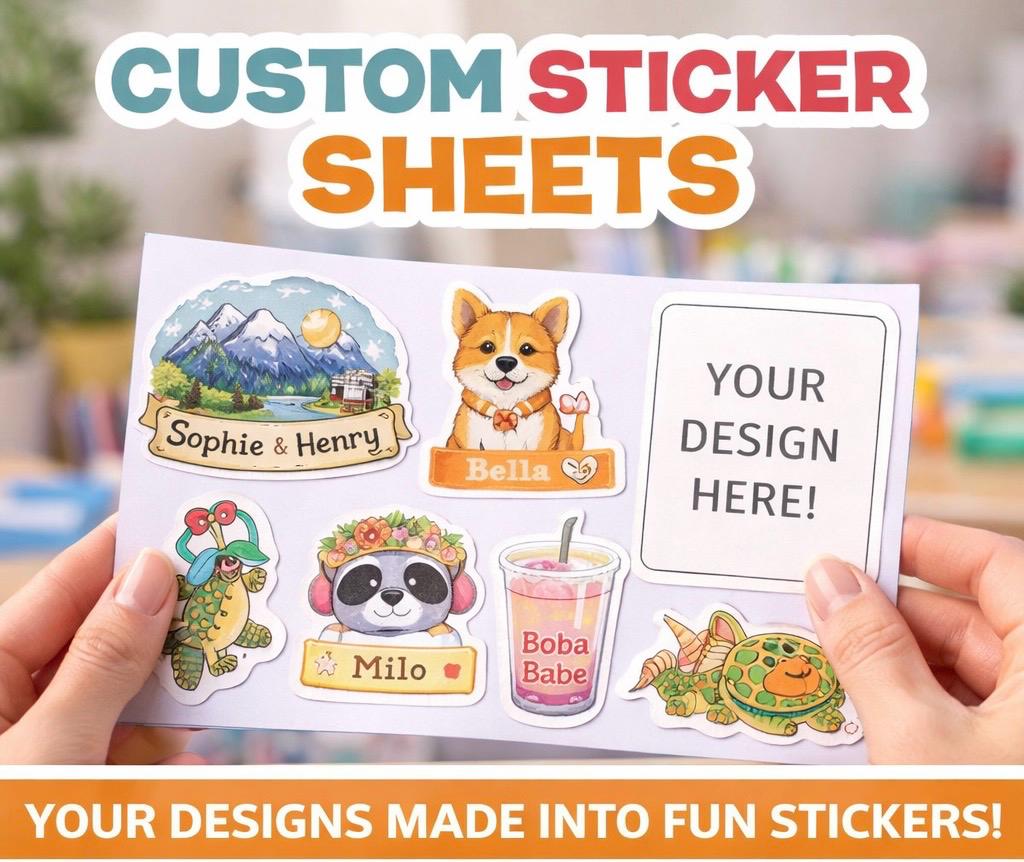 Custom Die Cut Sticker Sheets | Custom Sticker Sheets | Personalized ...