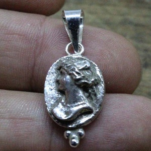 Sterling Silver Necklace Made With Ancient Roman Art Victorian Coin
