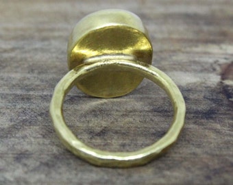Bague Romaine Ancienne Plaquée Or - Taille-douce, Pièce Originale D'avant 1800