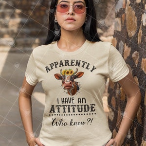 Apparently I have an attitude who knew, Sublimation Digital design, Shirt, Printable, coffee mug, pillow, badge reel, mouse pad, waterslide