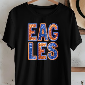 Eagles mascot, cheer, football, brush stroke, school colors, t shirt design, Sublimation, Digital download, Shirt, Printable, Print, PNG