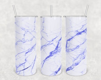 20 oz Skinny Tumbler Sublimation Design Template Download PNG DIGITAL Blue Marble  20oz wrap