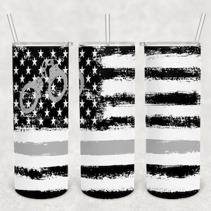 20 oz Skinny Tumbler Sublimation Design Template Download PNG DIGITAL Correction officer correctional seamless flag  download 20oz wrap