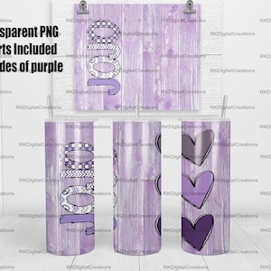 Jojo doodle hearts purple add names and hearts, Mother&#39;s day, 20 oz Skinny Tumbler Sublimation Design Download PNG DIGITAL 20oz wrap