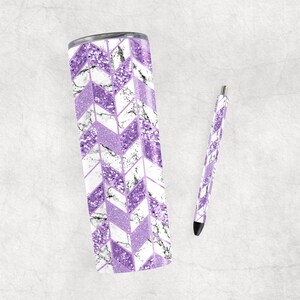 Purple tangram marble glitter Pen Wrap and Tumbler Design SET, Epoxy Pen Wraps, PNG, Instant digital download sublimation, waterslide