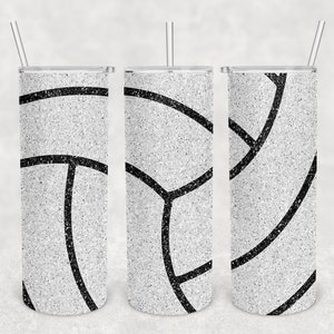 20 oz Skinny Tumbler Sublimation Design Template Download PNG DIGITAL volleyball glitter 20oz wrap