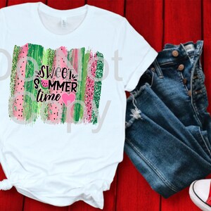 Sweet summertime watermelon Sublimation, Design, Digital download, Shirt, Printable, Print, Download PNG