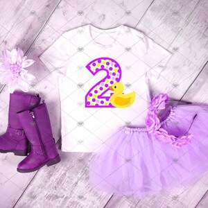 2 Rubber duck 2nd birthday duckie Sublimation, Design, Digital download, Shirt, Printable, Print, Download PNG
