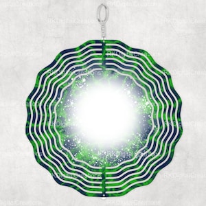 Navy blue lime green lightening wind spinner, decor, hanging wind spinner, sublimation Design Template digital Download PNG