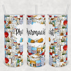20 oz Skinny Tumbler Sublimation Design Vorlage Download PNG DIGITAL Apotheker Bleichmittel medizinx download seamless wrap 20oz