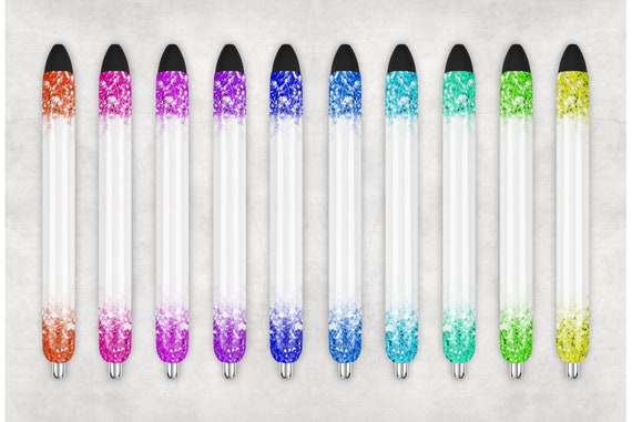 Colors of the Rainbow Glitter Bleach Pen Wrap Design Bundle, Epoxy