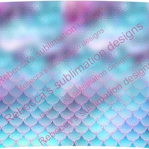 20 oz Skinny Tumbler Sublimation Design Template Download PNG DIGITAL Ombre mermaid scales  download 20oz wrap