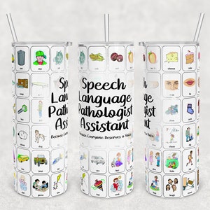 Assistente logopedista perché tutti meritano una voce senza soluzione di continuità 20oz Skinny Tumbler Sublimation Design PNG DIGITAL download