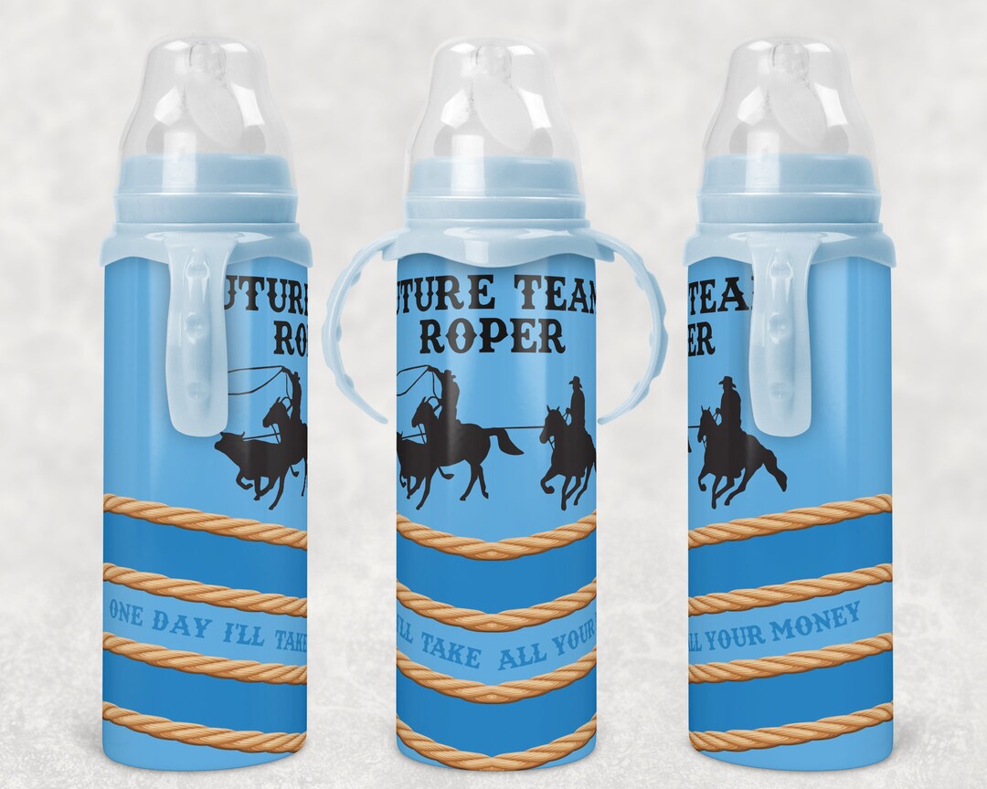 Future Team Roper Cowboy Team Roping Baby Bottle Sublimation Tumbler ...