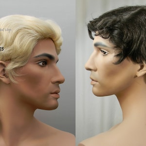 Mens Ponytail Wig ..COLOR CHOICE. Great for Theater, costume ..  Hamilton, Lestat, Gaston Prince Beauty and the Beast Isaac from Ghosts