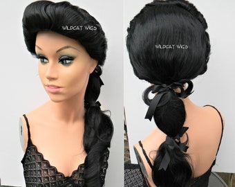 Arabian Wig COLOR CHOICE .. Princess Jasmine .. Colonial .. Historical .. 19th Century Period Wig