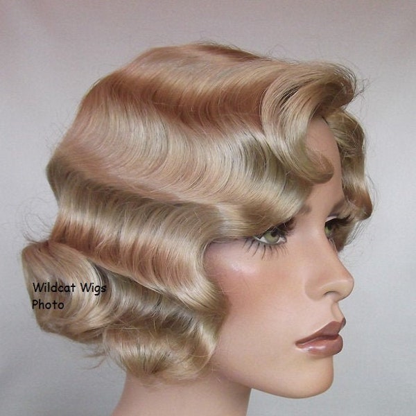 Finger Wave Wig.  Theatre Champagne Blonde.  Quality.  Flapper .. Downton Abbey
