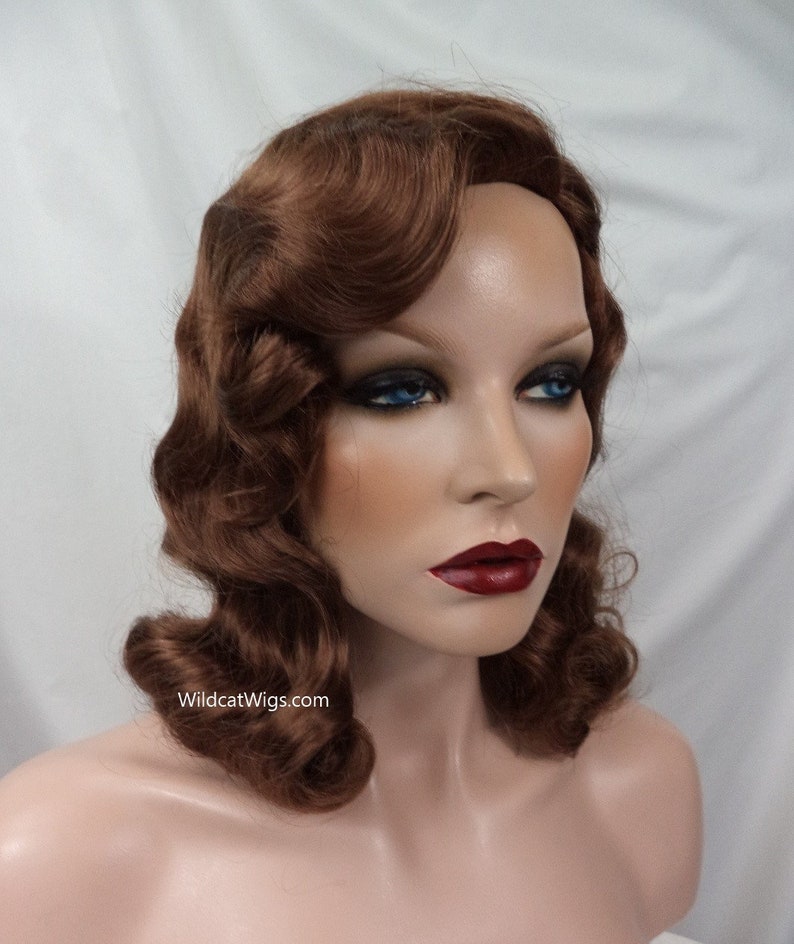 1930s Hairstyles for Long Hair Bette Davis COLOR CHOICE Rita Hayworth ..Fab 1940s Wig .. Vamp .. DRAG .. Theatre ..Theater .. Best Seller $44.99 AT vintagedancer.com