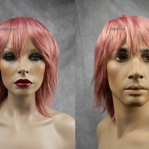 HOT Unisex Shag Wig .. Hot Color Pink Venom!  NEW