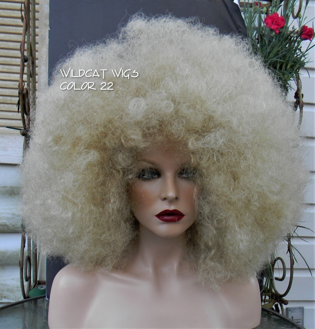 AFRO .. Big Jumbo Afro Wig .. Blonde .. Unisex Wig .. Costume, Theater