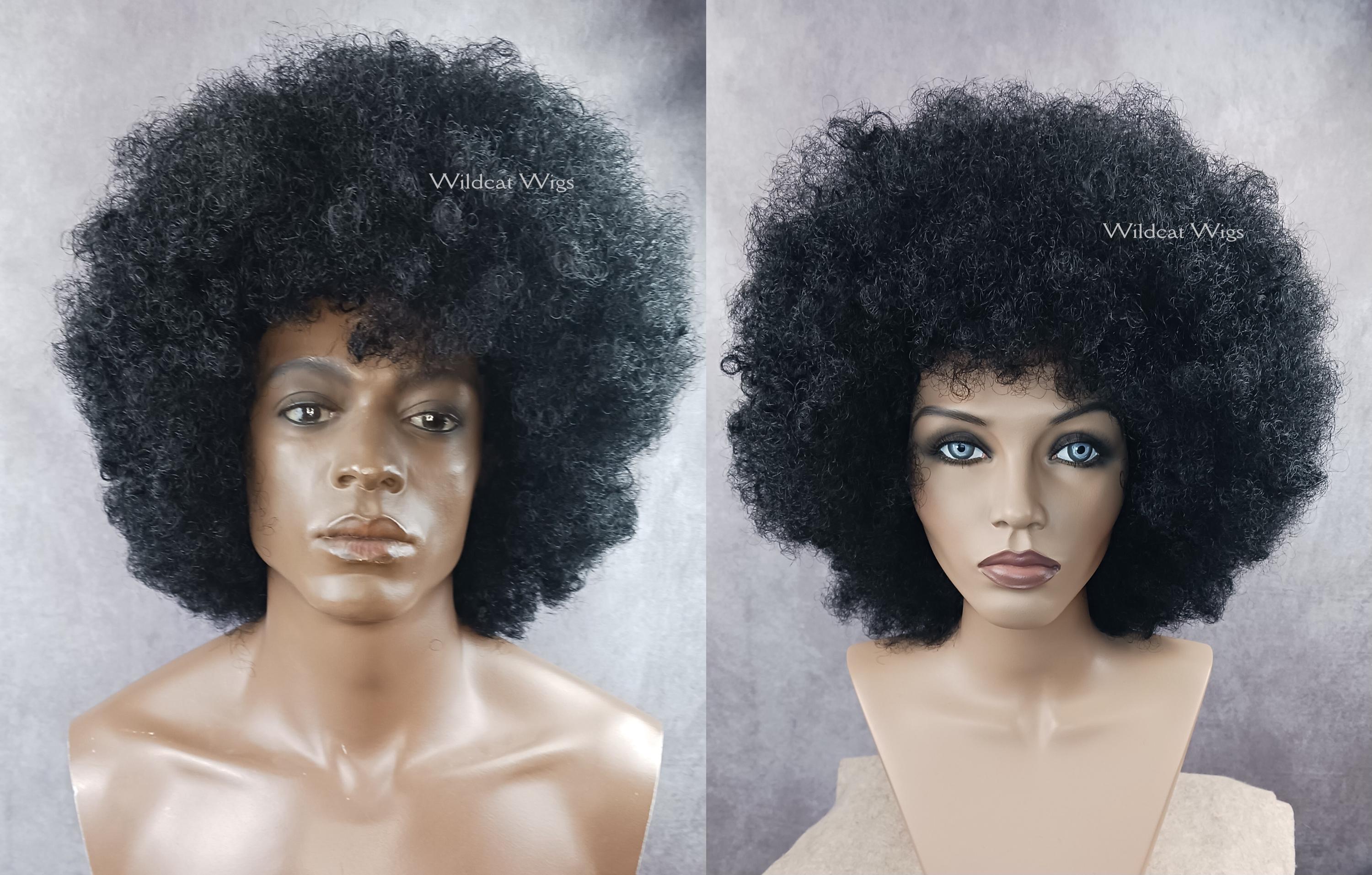 NEW ! Women & Men Short Curly Weave Afro Wig Black Amazon.com : MYCNIMY Afro Curly Wig with Bangs 12 Inches  main image 3