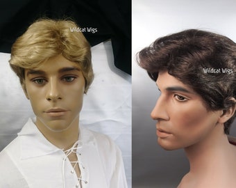 Men's COLOR CHOICE Quality Wig .. Assorted colors available.  Retro style!