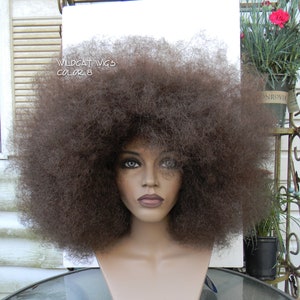 AFRO .. Big Jumbo Afro Wig .. Brown.  Unisex Wig .. Costume or Theater Wig.  HAIR .. Godspell .. Hippie