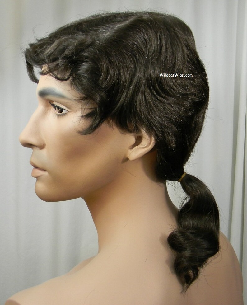 Mens Ponytail Wig ..COLOR CHOICE. Great for Theater Costume Etsy