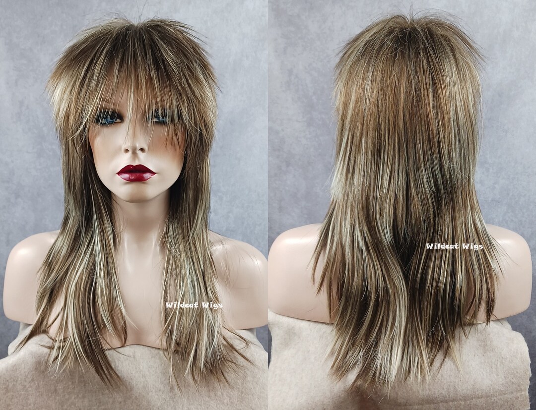 LARGE CAP .. 80's Rocker Wig .. Tina .. Unisex .. Heavy Metal ...