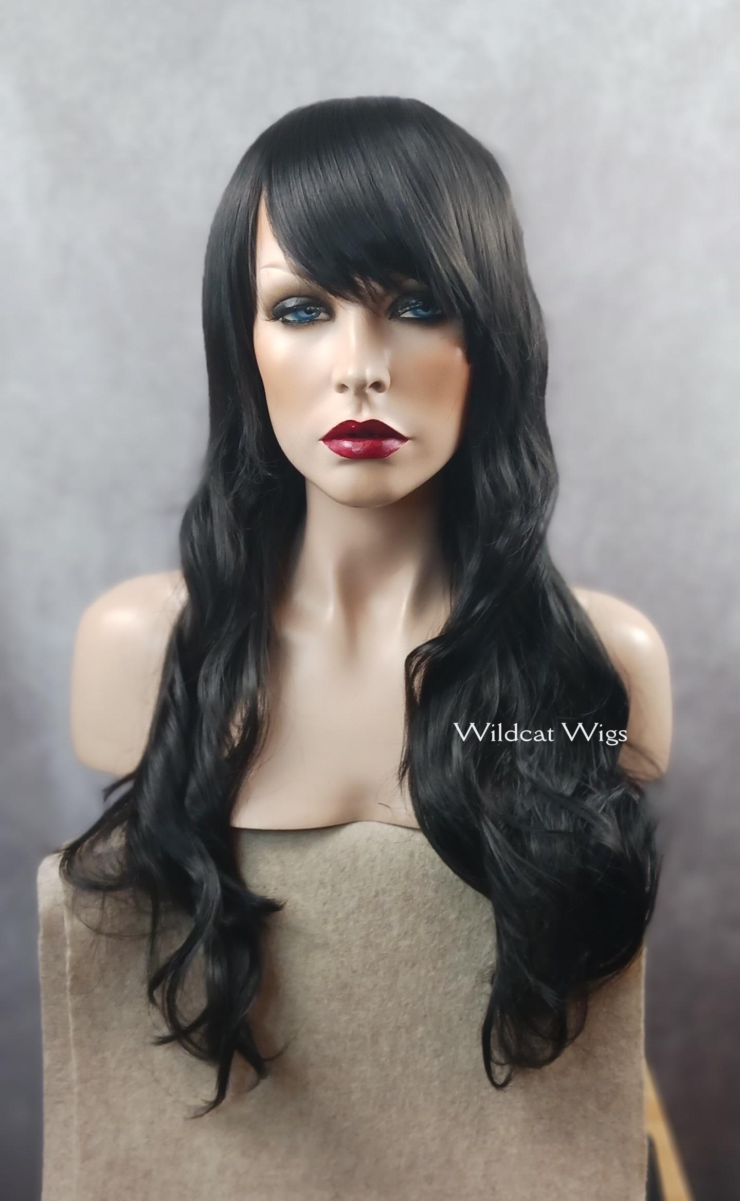 Long Black Wig - Etsy