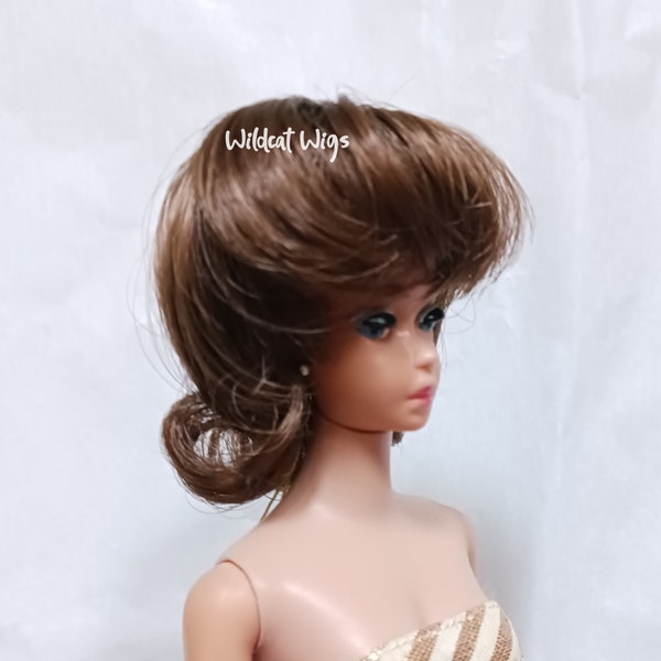 DOLL WIG ..new Size 4/5 fits Barbie, Darci, etc .. Monique Libby wig color:  Brown