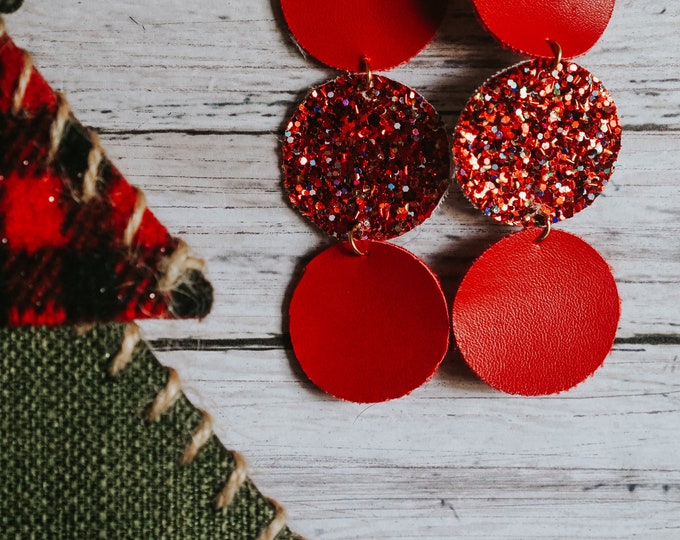 READ DESCRIPTION ! Faux leather earrings