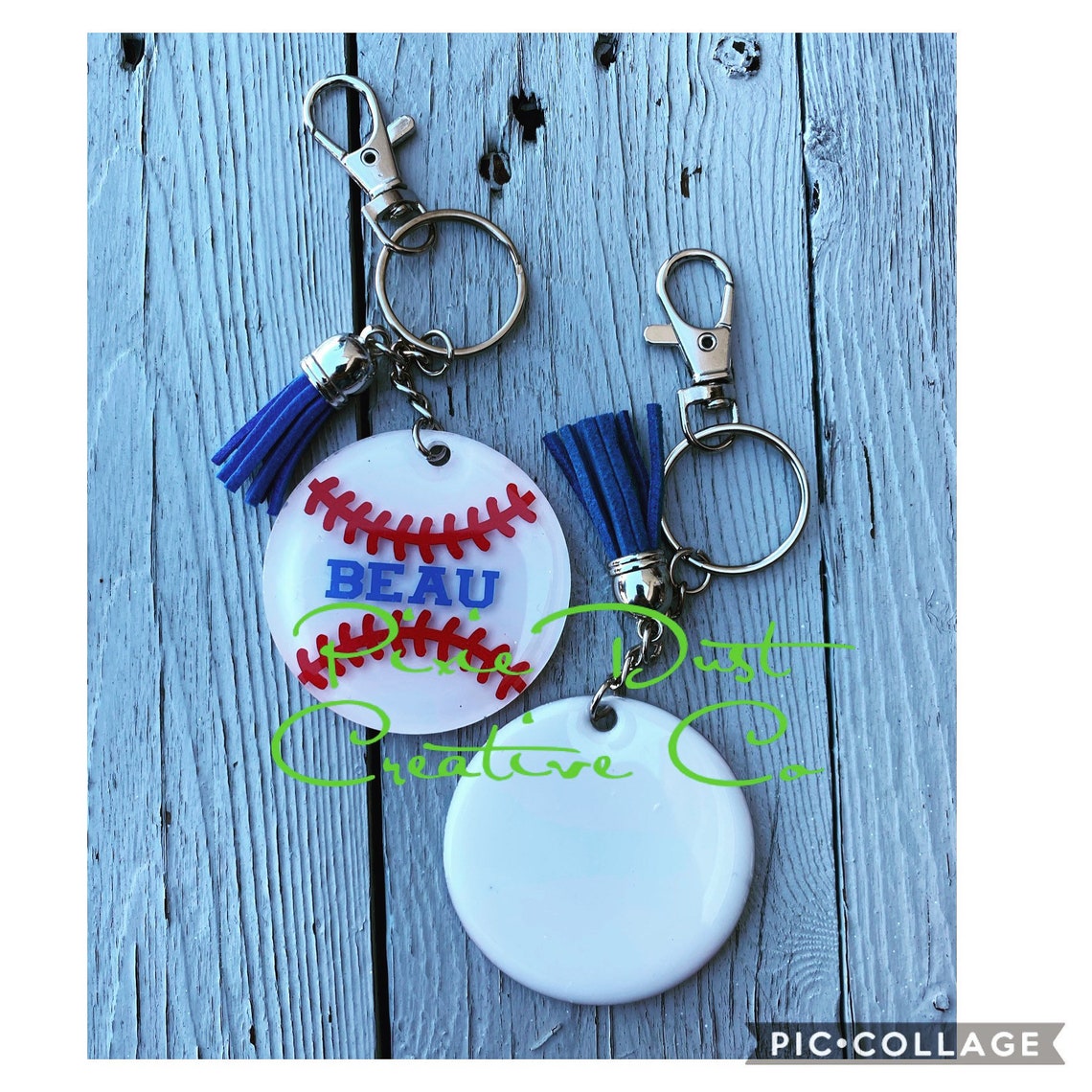 Baseball Keychain.softball Keychain.personalized Tassel Etsy