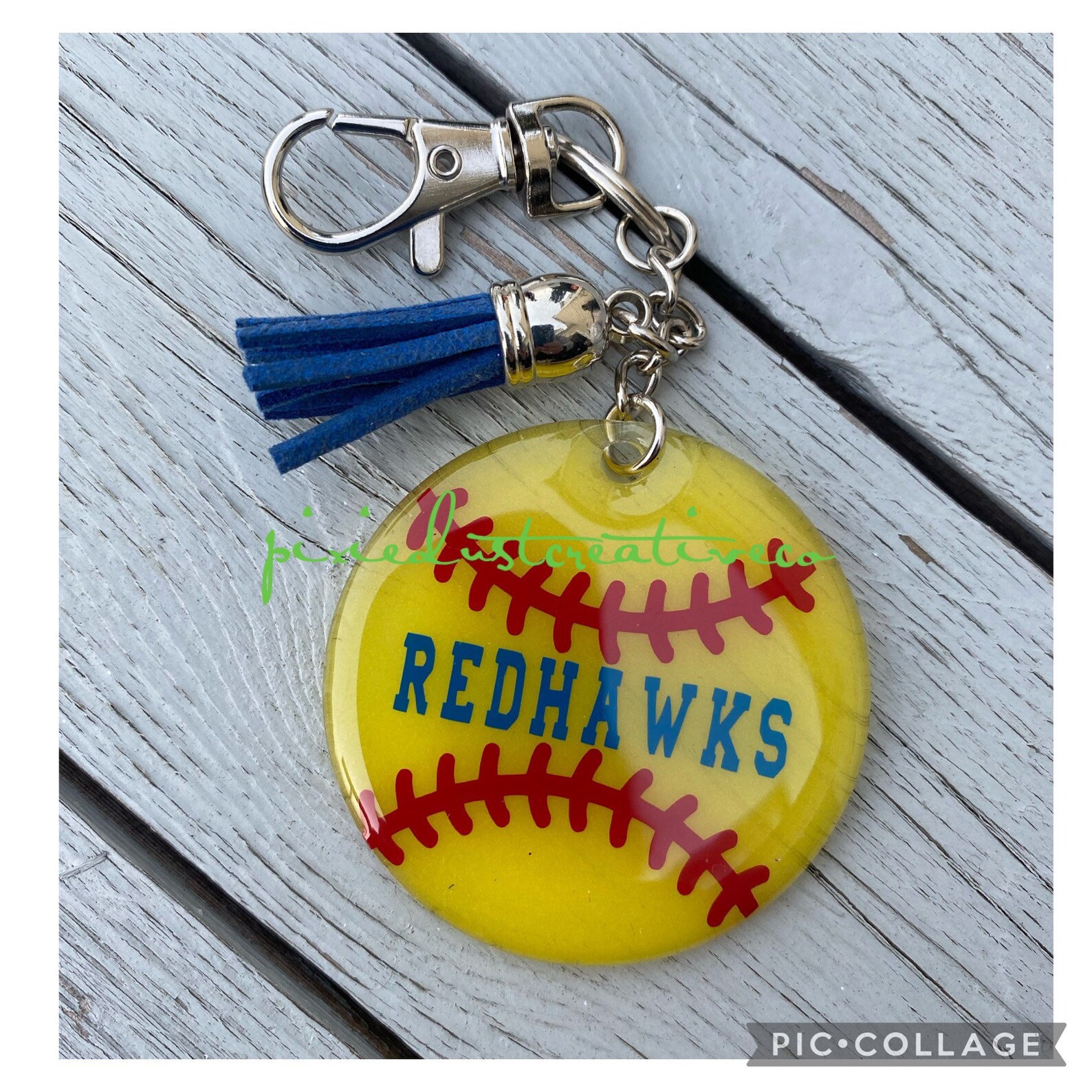 Baseball Keychain.softball Keychain.personalized Tassel Etsy