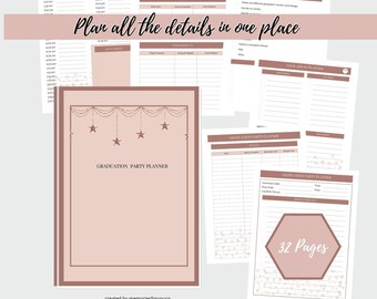 Printable Graduation Party Planner - Etsy